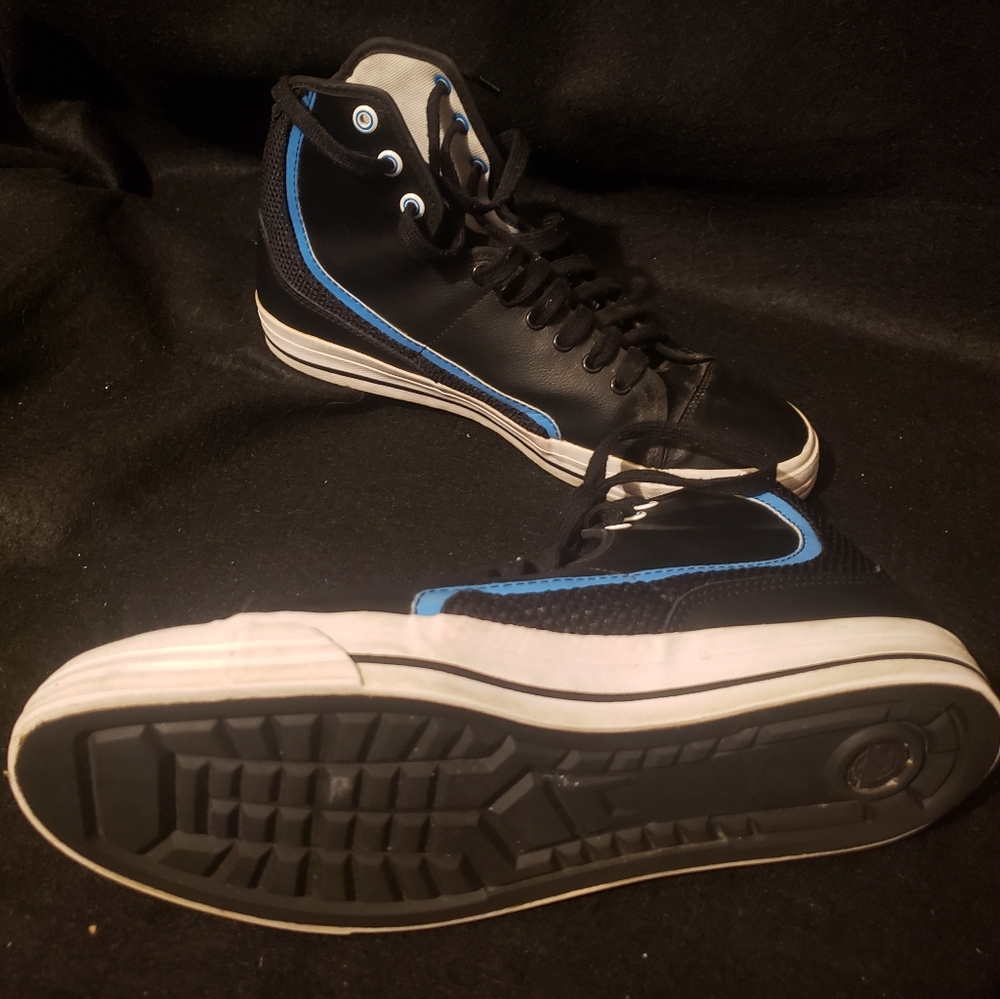 PF FLYERS UNISEX HI TOP M10.5 W12 BLACK